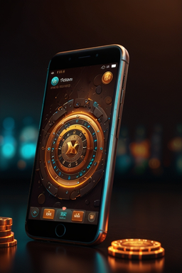 Smartphone mit Riverspin Casino-App